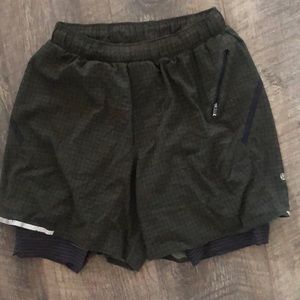 Grid pattern Lululemon shorts